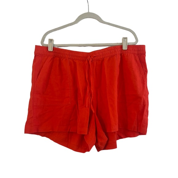 J.Crew NWT Linen Blend Drawstring Short Size XL Orange - Picture 6 of 12